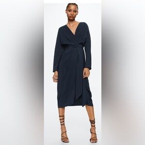 Wrapped midi dress